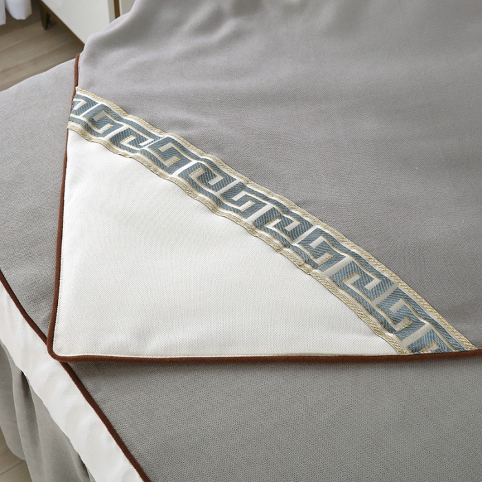 91家纺网 家纺一手货源 找家纺 不打烊家纺 2021新款雪芙妮美容床罩-古色古香 灰