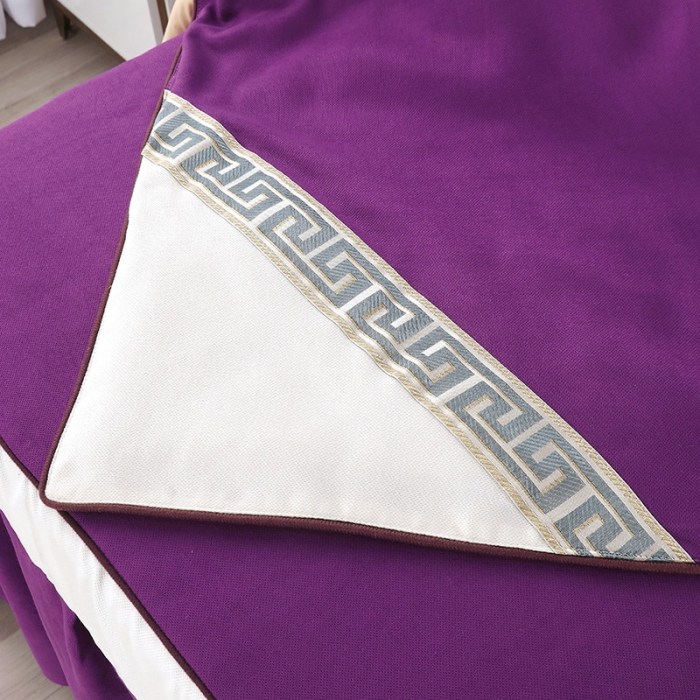 91家纺网 家纺一手货源 找家纺 不打烊家纺 2021新款雪芙妮美容床罩-古色古香 紫