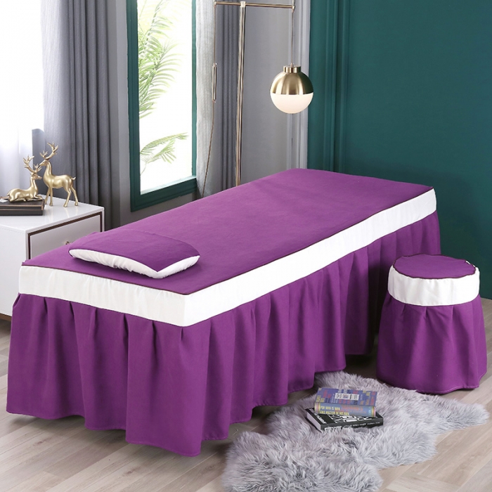 91家纺网 家纺一手货源 找家纺 不打烊家纺 2021新款雪芙妮美容床罩-古色古香 紫