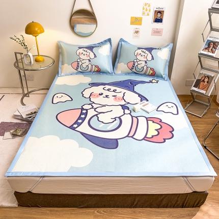 91家纺网 家纺一手货源 找家纺 （总）慕尚家纺 2022新款全面升级宽边大版数码冰丝席凉席