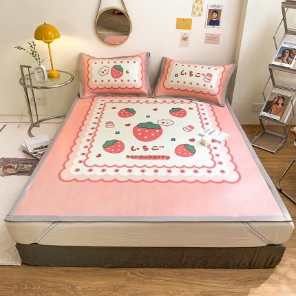 91家纺网 家纺一手货源 找家纺 （总）慕尚家纺 2022新款全面升级宽边大版数码冰丝席凉席