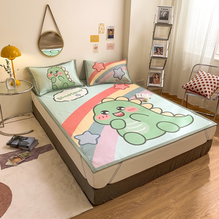 91家纺网 家纺一手货源 找家纺 （总）慕尚家纺 2022新款全面升级宽边大版数码冰丝席凉席