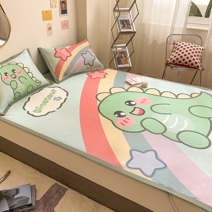 91家纺网 家纺一手货源 找家纺 （总）慕尚家纺 2022新款全面升级宽边大版数码冰丝席凉席