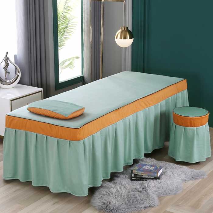 91家纺网 家纺一手货源 找家纺 不打烊家纺 2025新款欧洲尼美容床罩-盛夏光年 青色