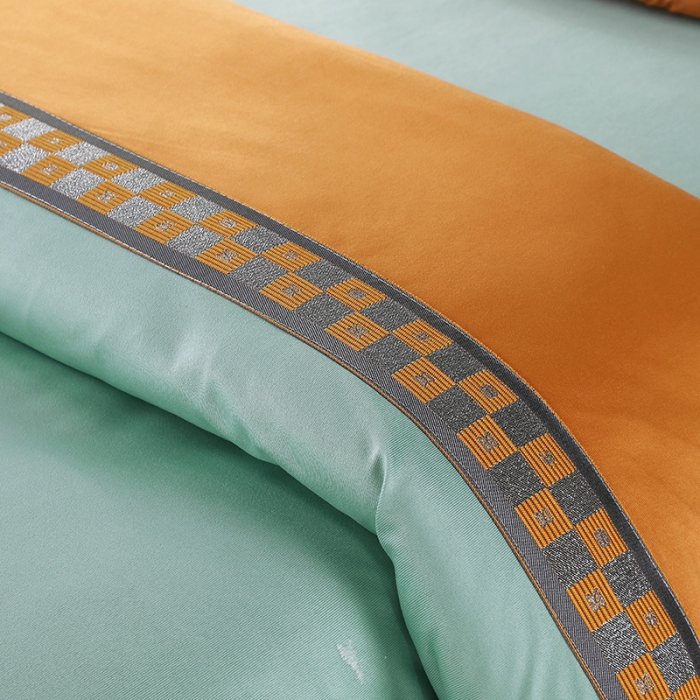 91家纺网 家纺一手货源 找家纺 不打烊家纺 2025新款欧洲尼美容床罩-盛夏光年 青色