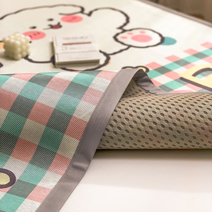 91家纺网 家纺一手货源 找家纺 慕尚家纺2022新款全面升级宽边大版数码冰丝席凉席 洋气少女