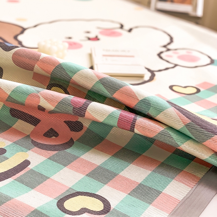 91家纺网 家纺一手货源 找家纺 慕尚家纺2022新款全面升级宽边大版数码冰丝席凉席 洋气少女