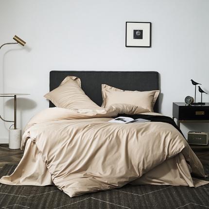 91家纺网 家纺一手货源 找家纺 2021新款全棉四件套香槟金-卡其