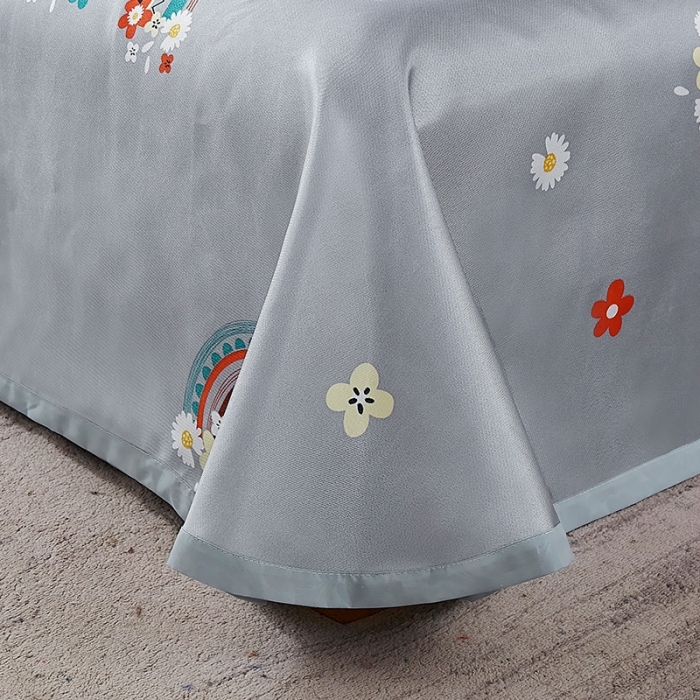 91家纺网 家纺一手货源 找家纺 昊川 2021新款冰丝凉席三件套 彩虹灰