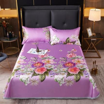 91家纺网 家纺一手货源 找家纺 昊川 2021新款冰丝凉席三件套 姹紫嫣红