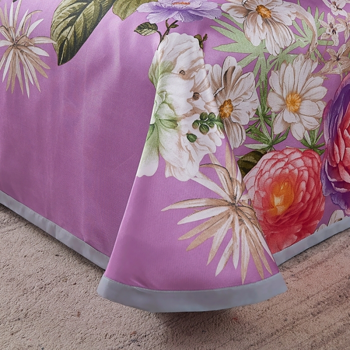 91家纺网 家纺一手货源 找家纺 昊川 2021新款冰丝凉席三件套 姹紫嫣红