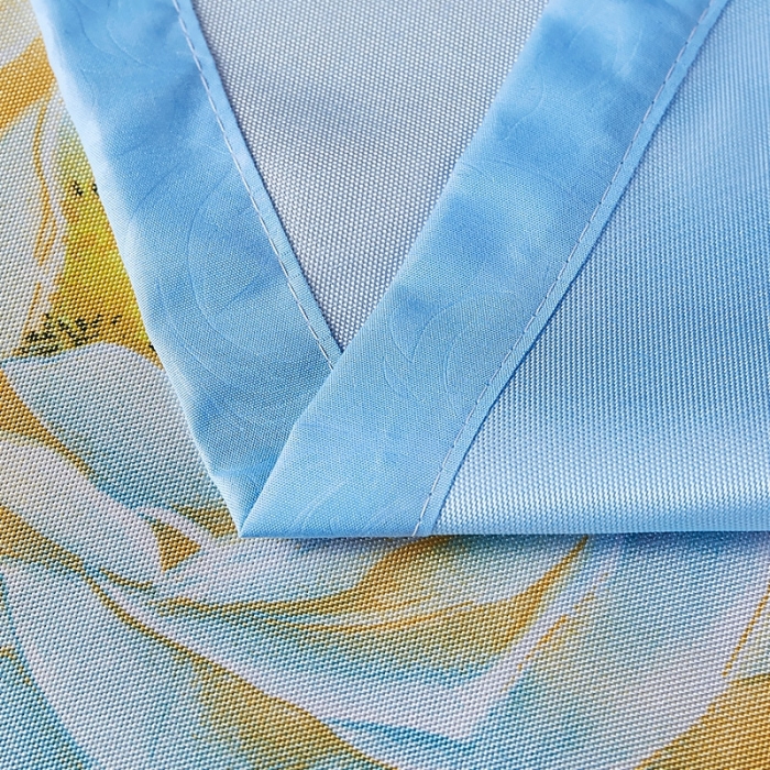 91家纺网 家纺一手货源 找家纺 昊川 2021新款冰丝凉席三件套 春色满园-蓝