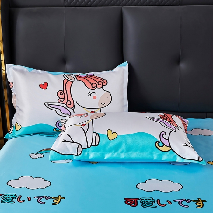 91家纺网 家纺一手货源 找家纺 昊川 2021新款冰丝凉席三件套 独角兽