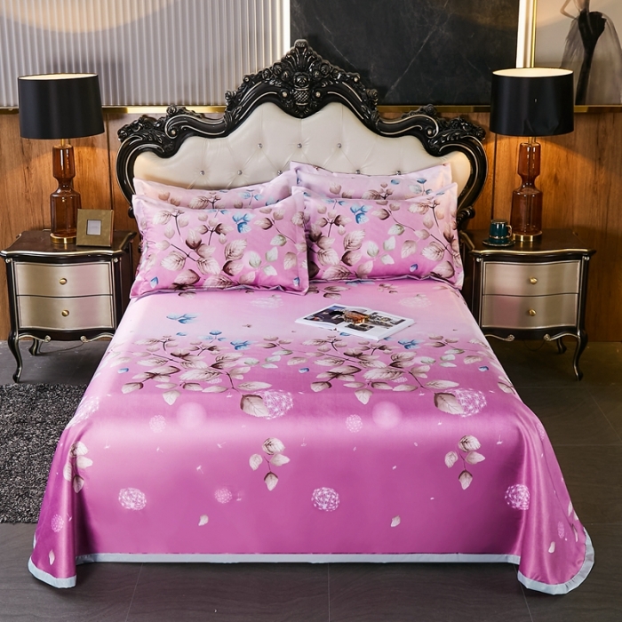 91家纺网 家纺一手货源 找家纺 昊川 2021新款冰丝凉席三件套 繁花点点粉