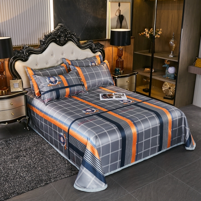 91家纺网 家纺一手货源 找家纺 昊川 2021新款冰丝凉席三件套 格韵