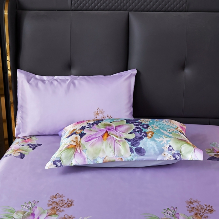 91家纺网 家纺一手货源 找家纺 昊川 2021新款冰丝凉席三件套 花韵