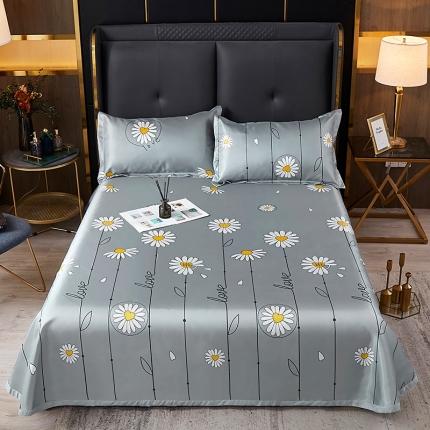 91家纺网 家纺一手货源 找家纺 昊川 2021新款冰丝凉席三件套 小雏菊-灰