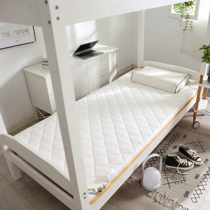 91家纺网 家纺一手货源 找家纺 亿丁点床垫 2021新款全棉大豆纤维小床垫 全棉大豆纤维-白色