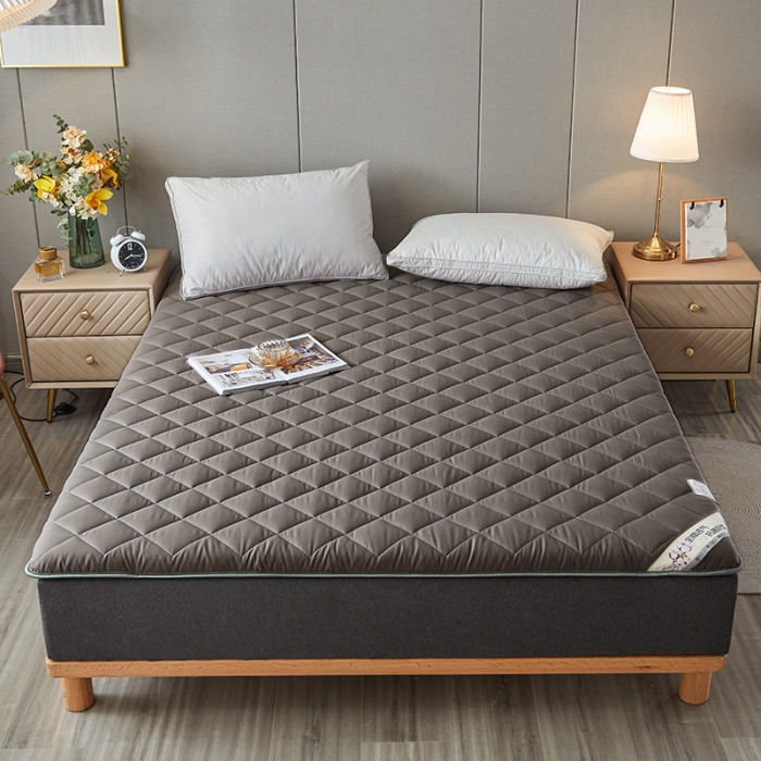 91家纺网 家纺一手货源 找家纺 亿丁点 2021新款全棉大豆纤维大床垫 全棉大豆纤维灰色