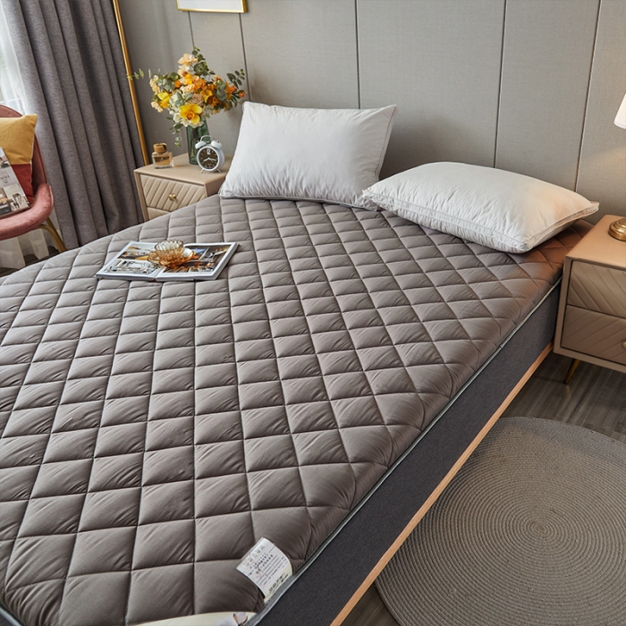 91家纺网 家纺一手货源 找家纺 亿丁点 2021新款全棉大豆纤维大床垫 全棉大豆纤维灰色