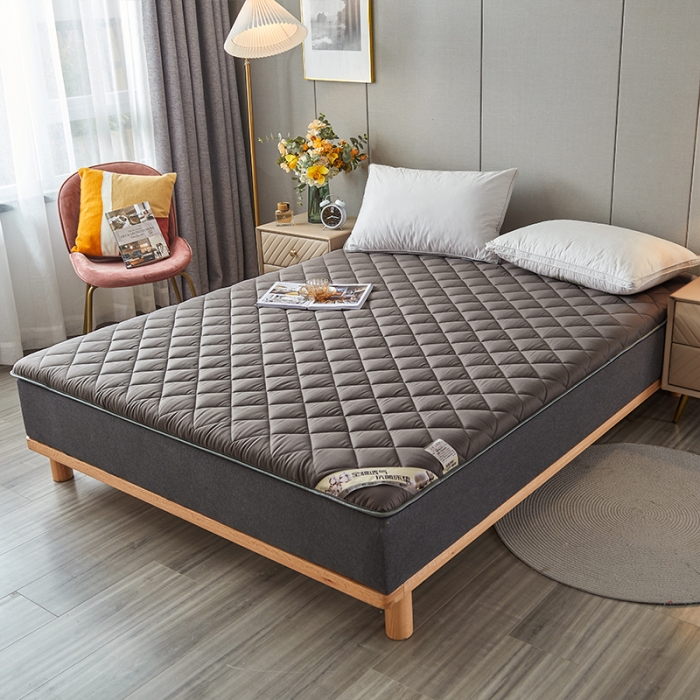 91家纺网 家纺一手货源 找家纺 亿丁点 2021新款全棉大豆纤维大床垫 全棉大豆纤维灰色