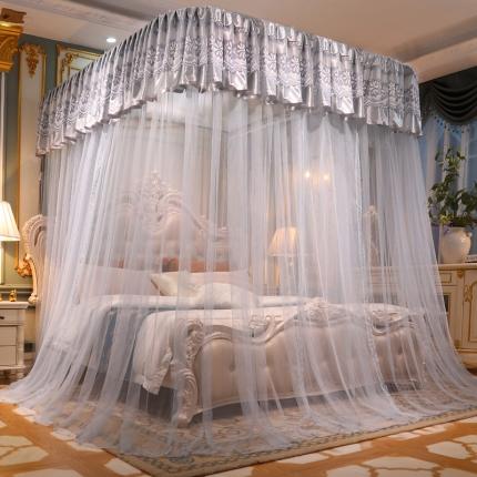 91家纺网 家纺一手货源 找家纺 薇梦 2021新款导轨蚊帐 锦绣-银灰