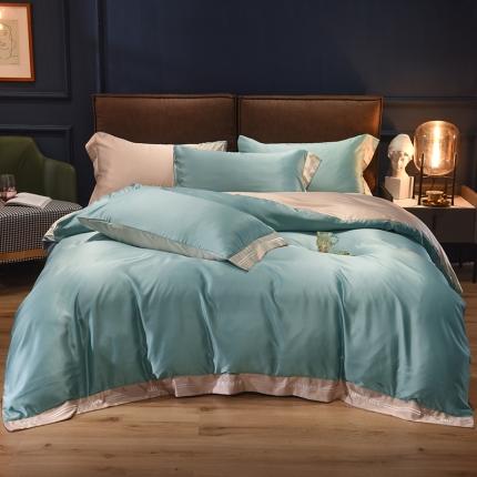 91家纺网 家纺一手货源 找家纺 狂想家 2025新款水洗真丝刺绣四件套唯爱 高级白