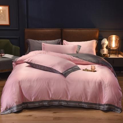 91家纺网 家纺一手货源 找家纺 狂想家 2025新款水洗真丝刺绣四件套唯爱 高级白