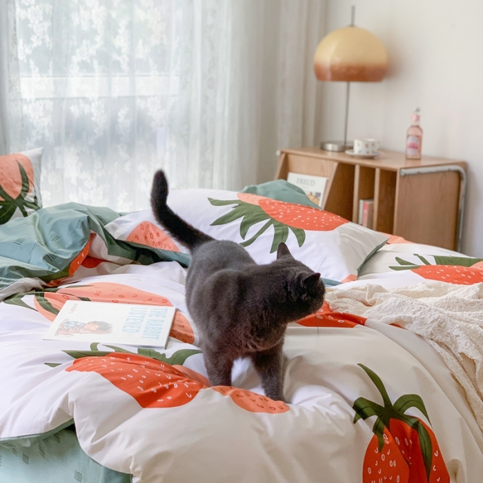 91家纺网 家纺一手货源 找家纺 （总）时年家纺 2021新款13372全棉小可爱四件套