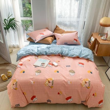 时年家纺 2021新款13372全棉小可爱四件套 毕加索