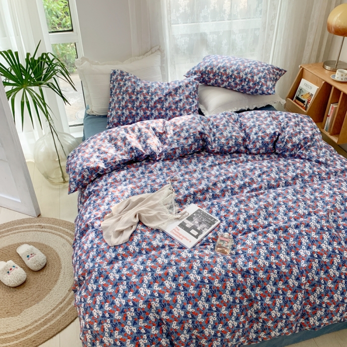 91家纺网 家纺一手货源 找家纺 时年家纺 2021新款13372全棉小可爱四件套 花果