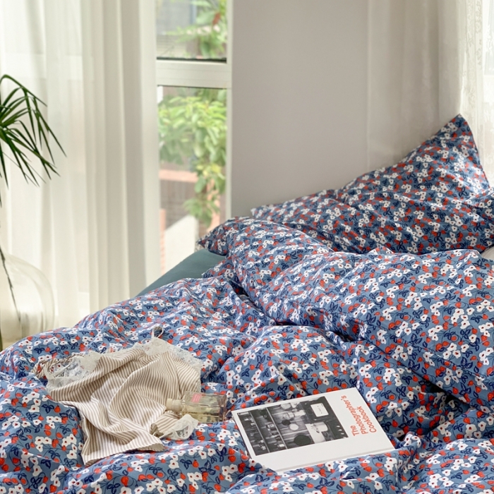 91家纺网 家纺一手货源 找家纺 时年家纺 2021新款13372全棉小可爱四件套 花果