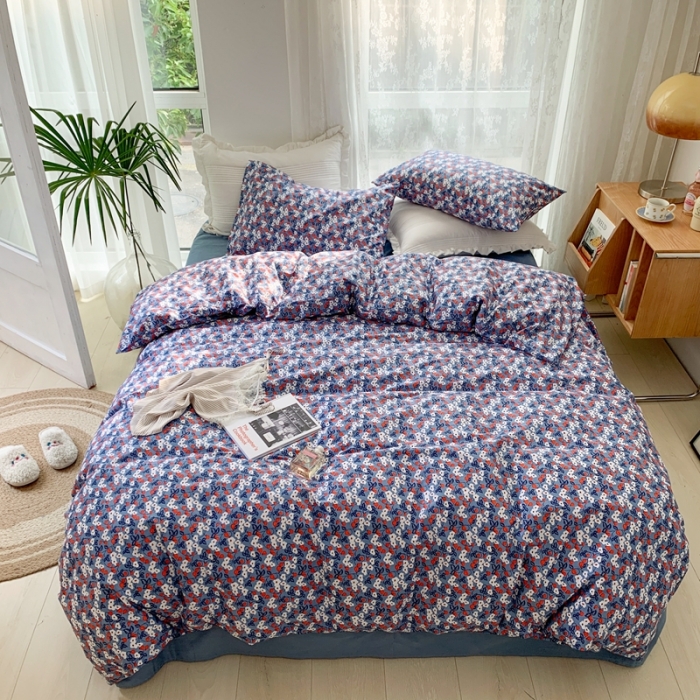 91家纺网 家纺一手货源 找家纺 时年家纺 2021新款13372全棉小可爱四件套 花果