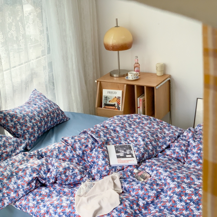 91家纺网 家纺一手货源 找家纺 时年家纺 2021新款13372全棉小可爱四件套 花果