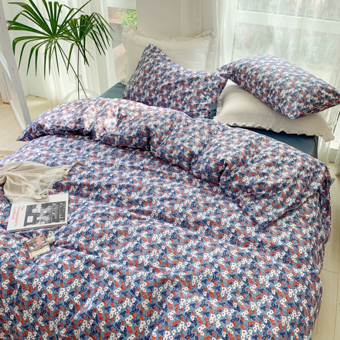 91家纺网 家纺一手货源 找家纺 时年家纺 2021新款13372全棉小可爱四件套 花果