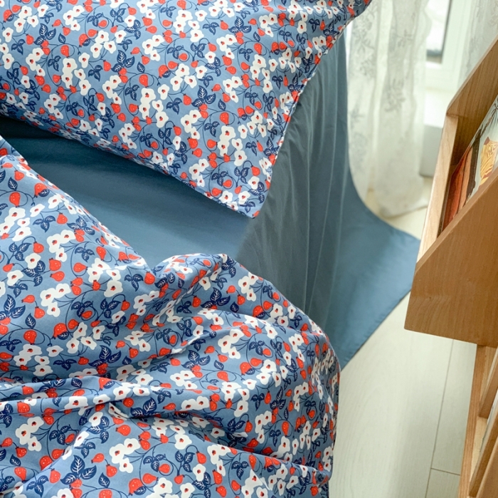 91家纺网 家纺一手货源 找家纺 时年家纺 2021新款13372全棉小可爱四件套 花果