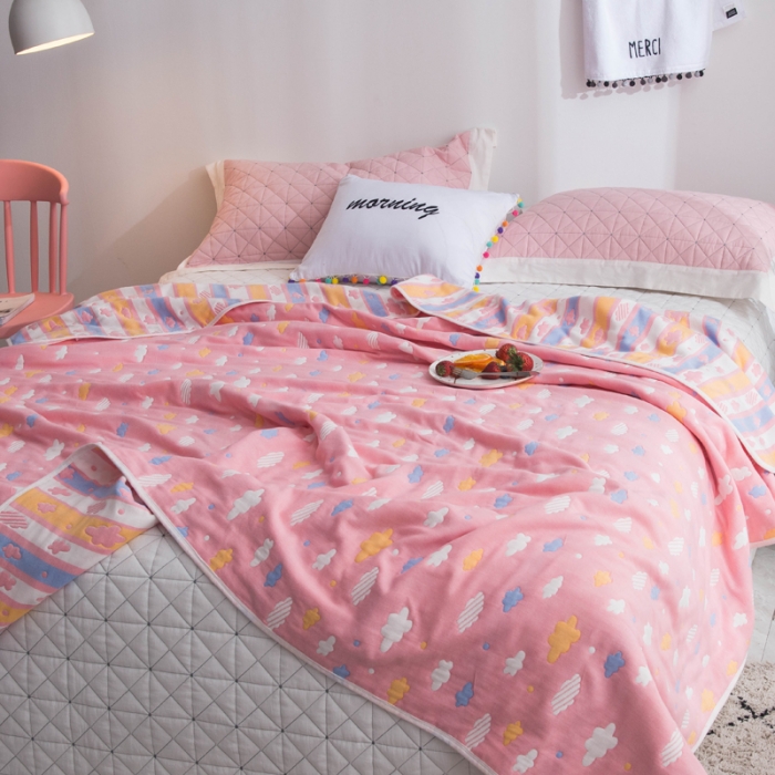 91家纺网 家纺一手货源 找家纺 （总）朴尔 2021新款经典六层纱布全棉毛巾被