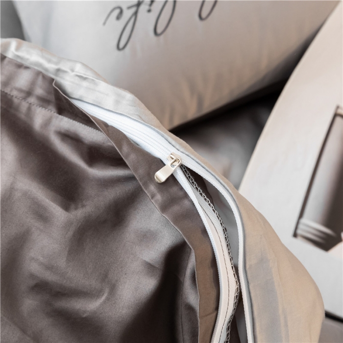 91家纺网 家纺一手货源 找家纺 古吉梦 2024新款水洗棉双拼刺绣单被套 双拼-浅灰