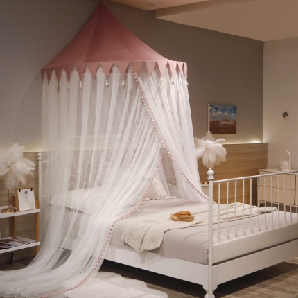 91家纺网 家纺一手货源 找家纺 (总) 乐蔻家纺 2024新款吊顶半圆公主蚊帐