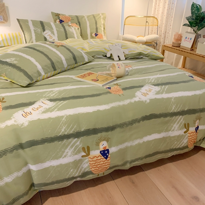 91家纺网 家纺一手货源 找家纺 澳萝拉 2021新款印花全棉四件套帕克