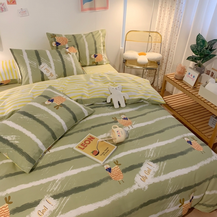 91家纺网 家纺一手货源 找家纺 澳萝拉 2021新款印花全棉四件套帕克