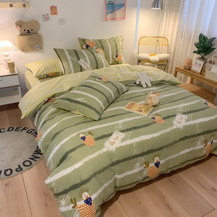 91家纺网 家纺一手货源 找家纺 澳萝拉 2021新款印花全棉四件套帕克