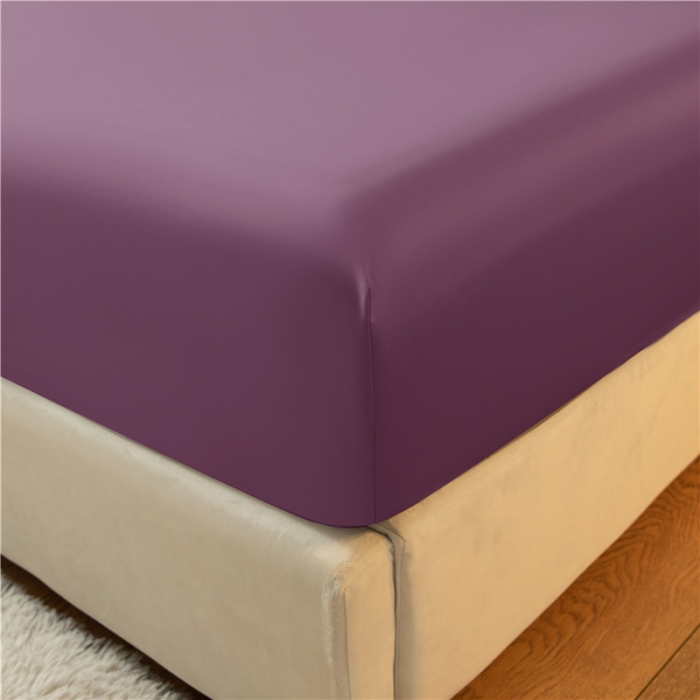 91家纺网 家纺一手货源 找家纺 古吉梦 2024新款水洗棉-S双拼单品床单床笠枕套 帝王紫