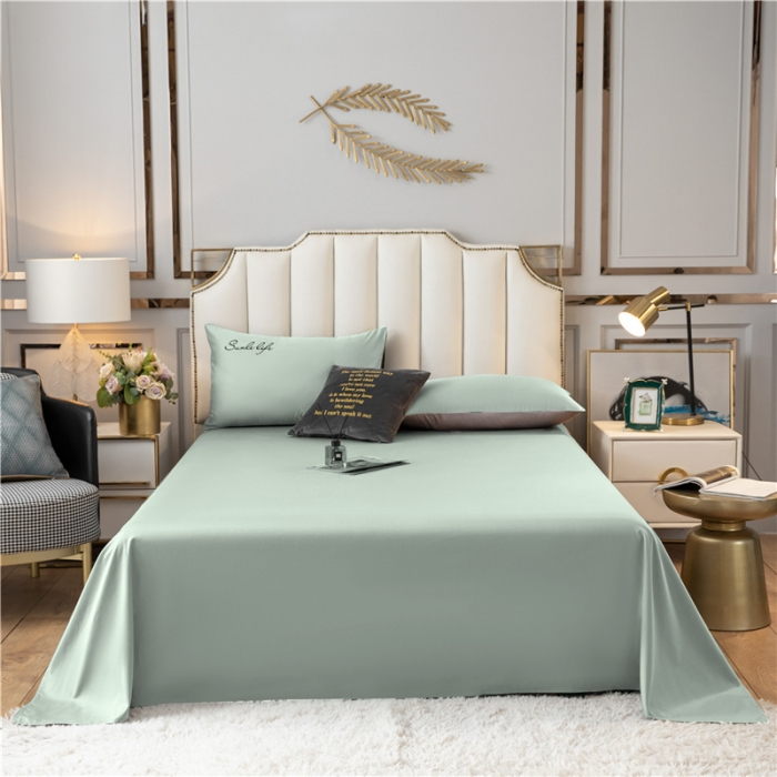 91家纺网 家纺一手货源 找家纺 古吉梦 2024新款水洗棉-S双拼单品床单床笠枕套 梵星蓝