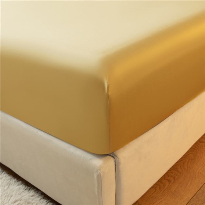 91家纺网 家纺一手货源 找家纺 古吉梦 2024新款水洗棉-S双拼单品床单床笠枕套 嫩黄