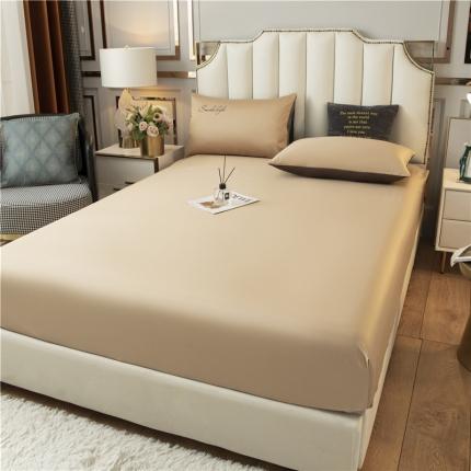古吉梦 2024新款水洗棉-S双拼单品床单床笠枕套 香槟金