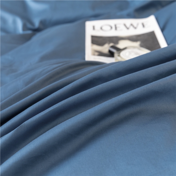 91家纺网 家纺一手货源 找家纺 古吉梦 2024新款水洗棉-S双拼单品床单床笠枕套 月光蓝