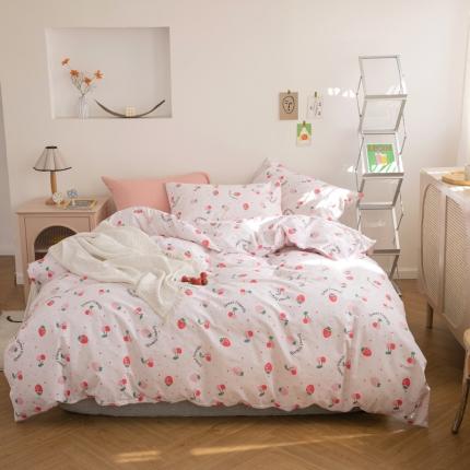 怡家居 2021新款全棉田园四件套 草莓A