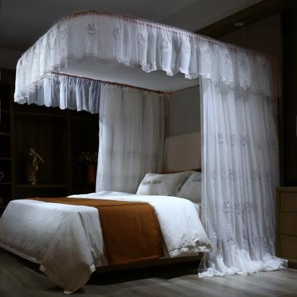 91家纺网 家纺一手货源 找家纺 （总）夏彩 88506绣花导轨蚊帐