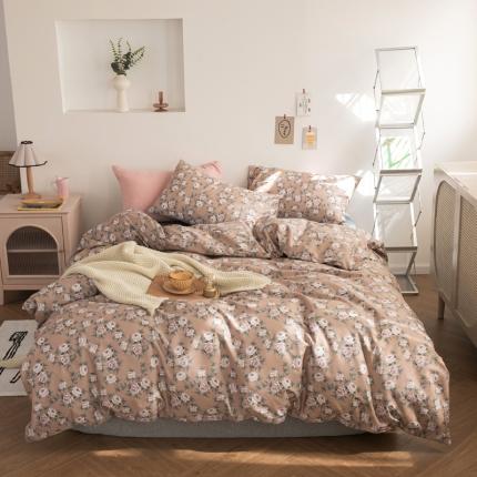 怡家居 2021新款全棉田园四件套 花眠
